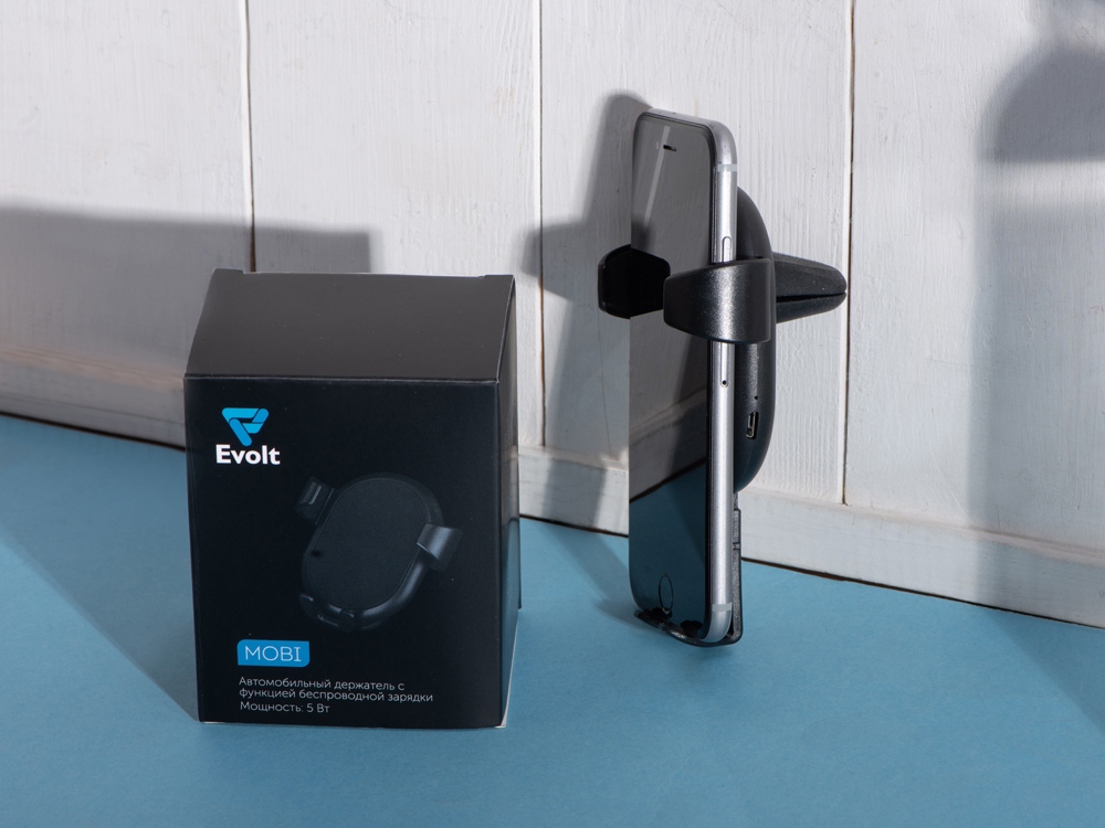 Автомобильное беспроводное зарядное устройство Mobi, 5 Вт, черный-8