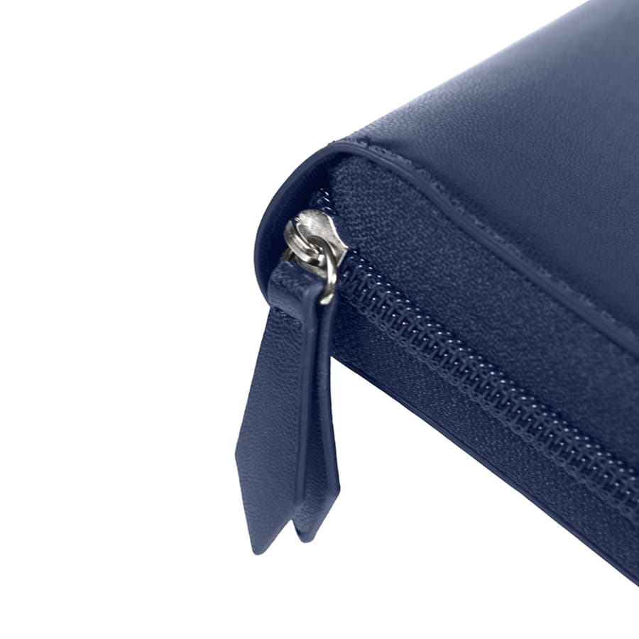 Ежедневник недатированный Chief , A5, на молнии, темно-синий, кремовый блок, подарочная коробка, темно-синий-2