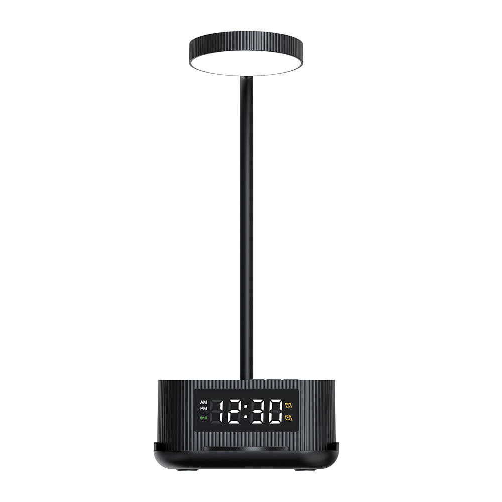 Лампа-органайзер Crolly c беспроводной зарядкой 15W, Черный-4