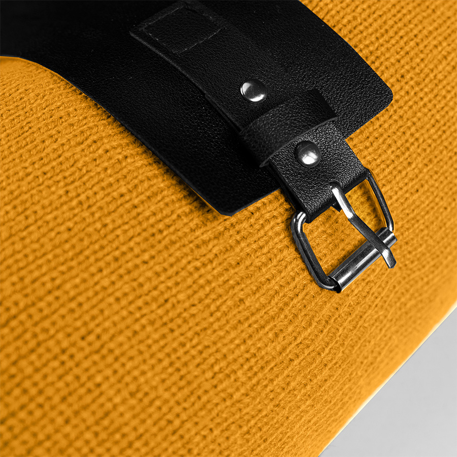 Плед  "Belt"; жёлтый; 130 х 180 см; 100% акрил, с поясом, желтый-3