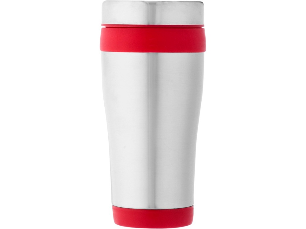 Термостакан Elwood c изоляцией, серебристый/красный-1