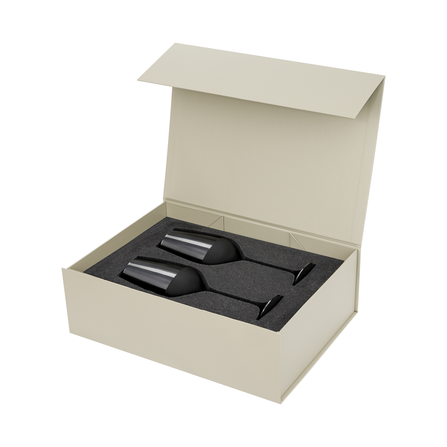 Подарочный набор 2 бокала для вина Блэк Эдишн (Black edition) в серой коробке-2