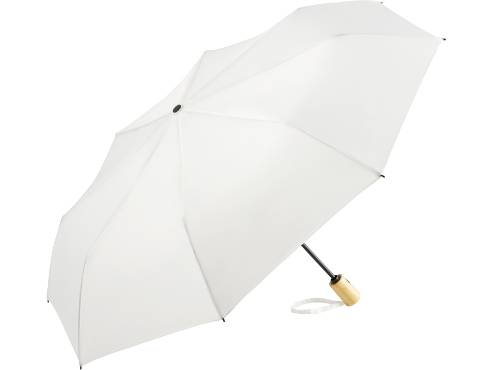 Зонт складной 5429 ÖkoBrella из бамбука, полуавтомат,белый-0