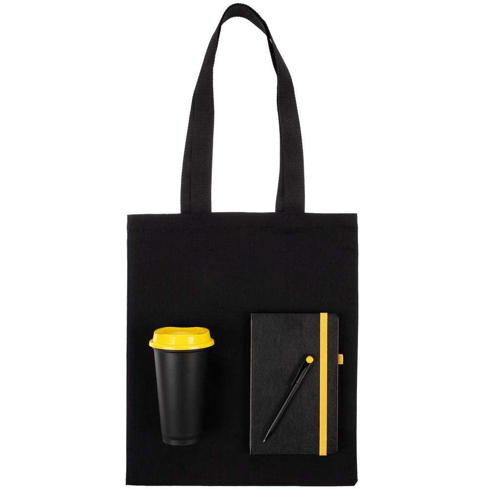Набор Velours Bag, черный с желтым-1