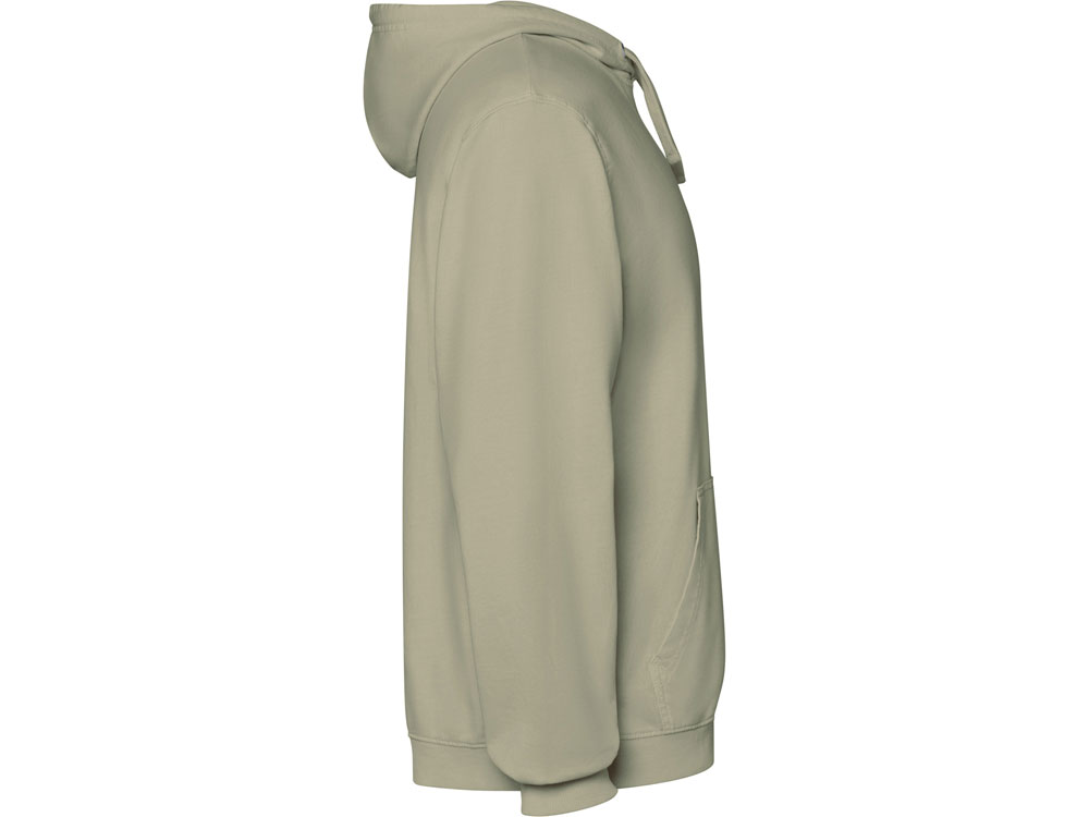 Толстовка с капюшоном KENIA унисекс, светлый хаки выстиранный-3