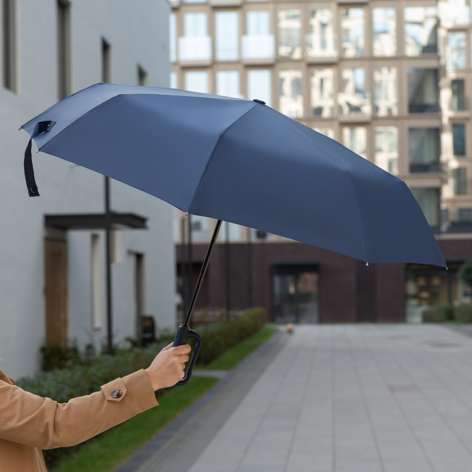 Зонт складной Азимут (Azimut), синий-11