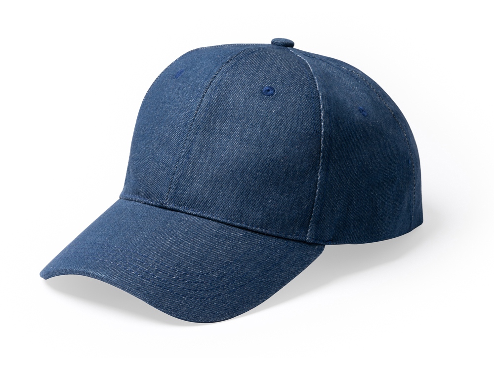 Бейсболка 6 панельная ISBUD из переработанной джинсовой ткани-0