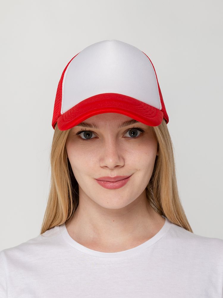 Бейсболка Sunbreaker, красная с белым-2