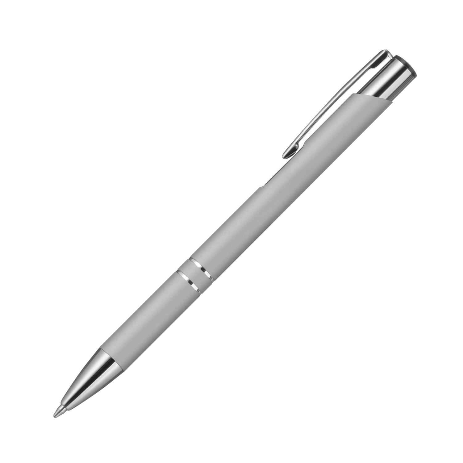 Шариковая ручка Альфа (Alpha), серебряная-0