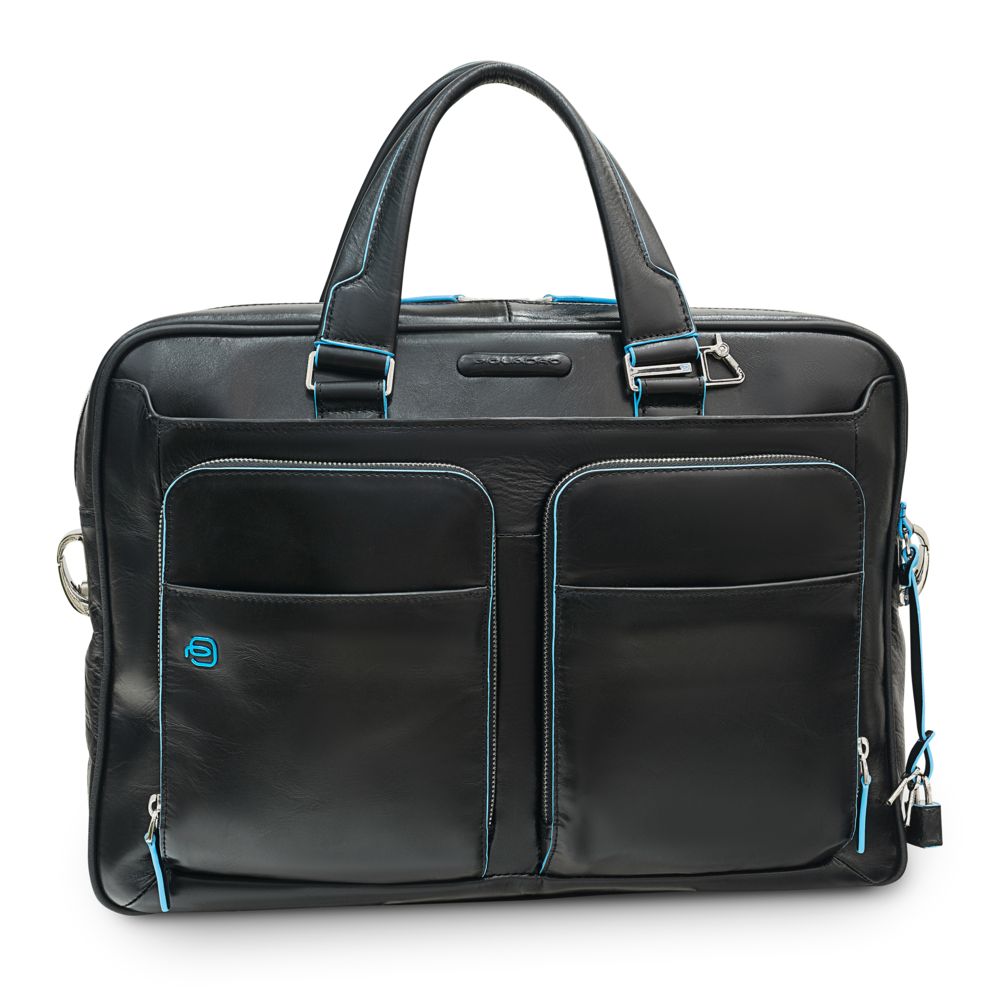 Сумка с отделением для ноутбука Piquadro Blue Square, черная-2