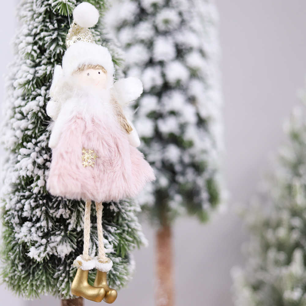 Новогоднее украшение Рождественский ангел, Розовый-0
