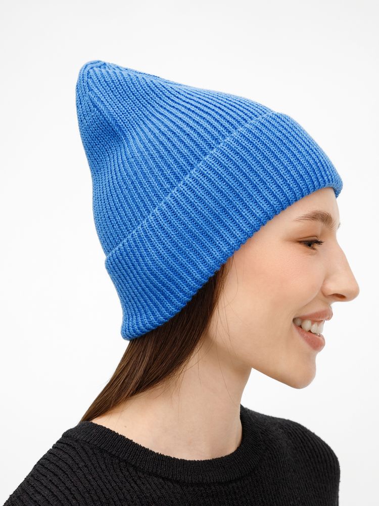 Шапка Nobilis Mono, синяя (аква)-4