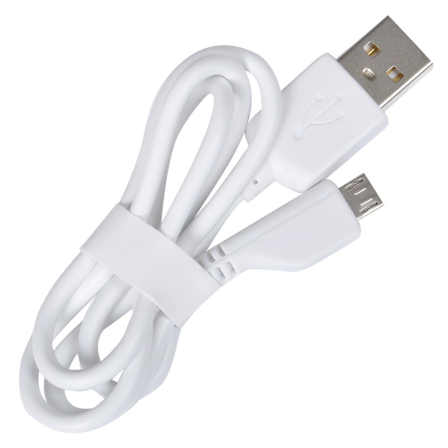 Универсальное зарядное устройство "Plain" (2800mAh) с фонариком, белый-6