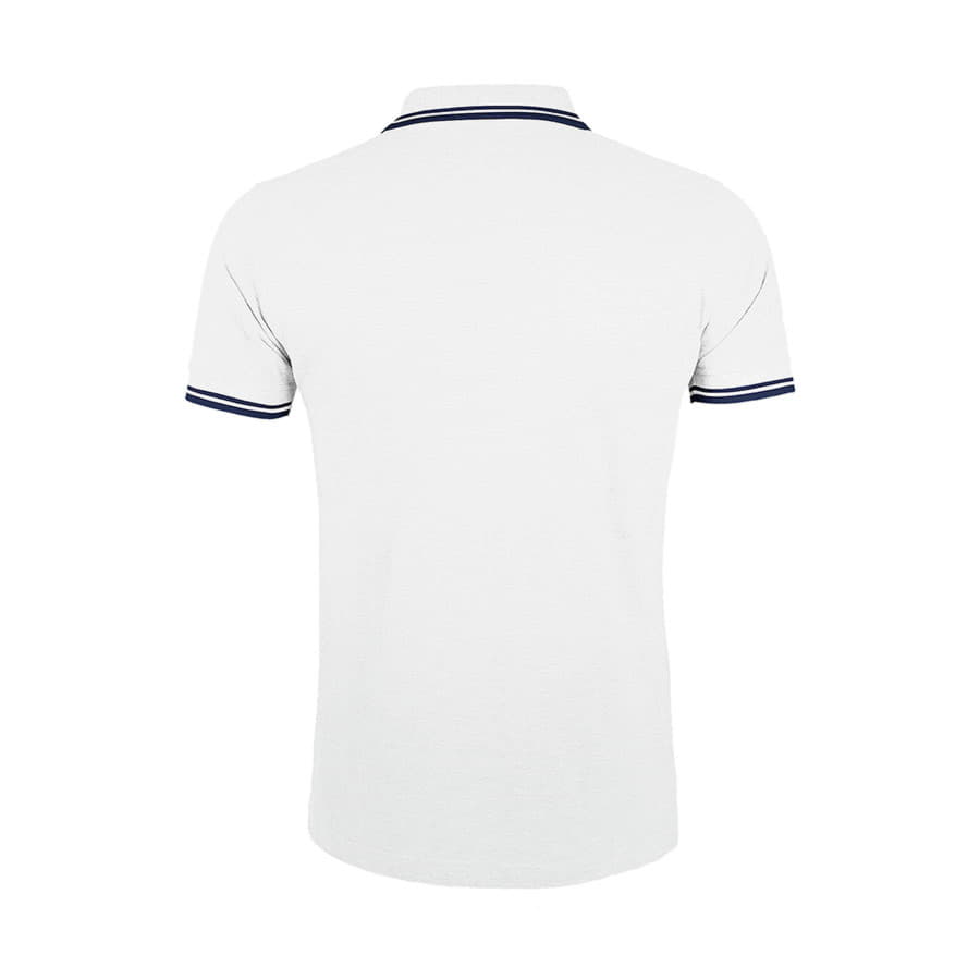 Поло мужское "Pasadena Men", белый, темно-синий-4