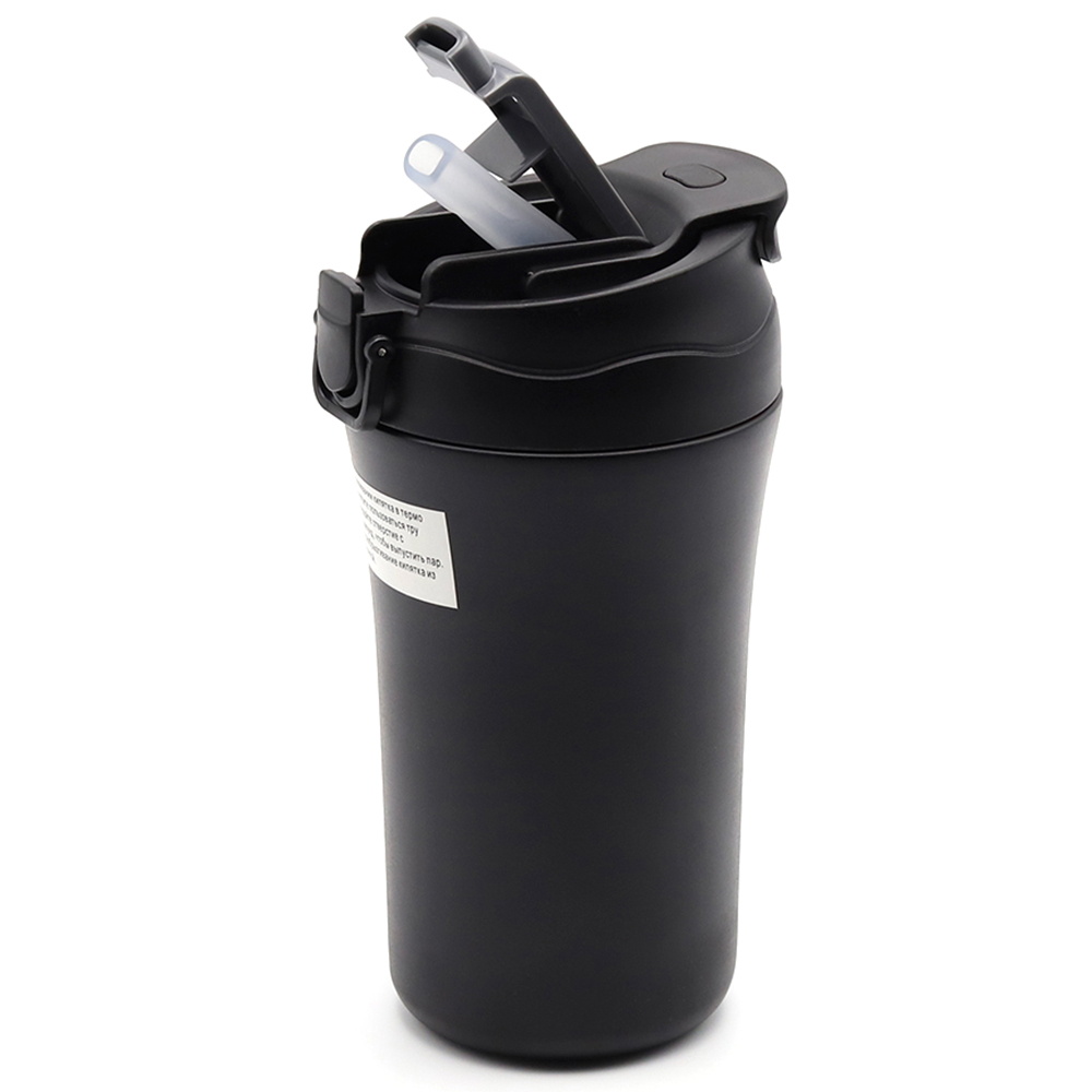 Термокружка с двойными стенками Molly, Черный-2