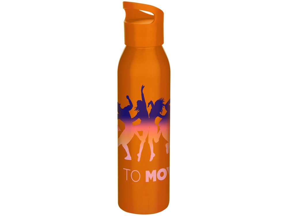 Одностенная бутылка для воды Sky, изготовленная из нержавеющей стали, 650 мл, оранжевый-3