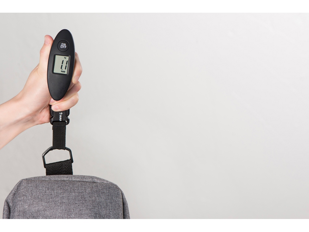 Багажные весы с покрытием soft touch Gravity, черный-7