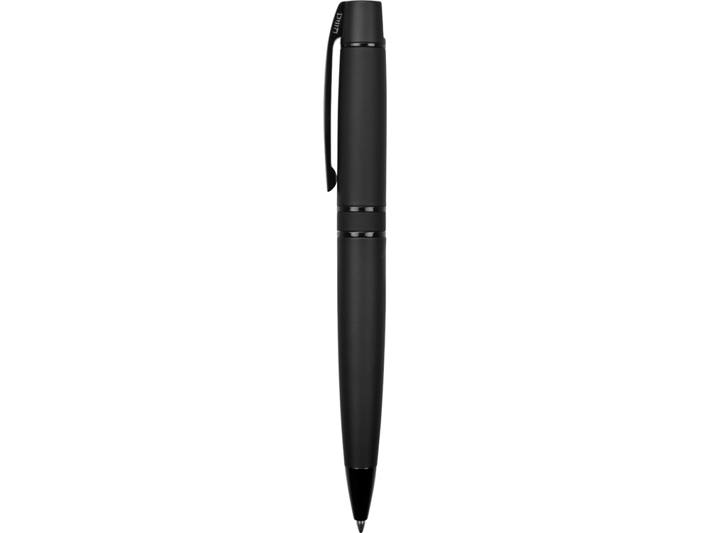 Ручка металлическая шариковая Uma VIP GUM soft-touch с зеркальной гравировкой, черный-3