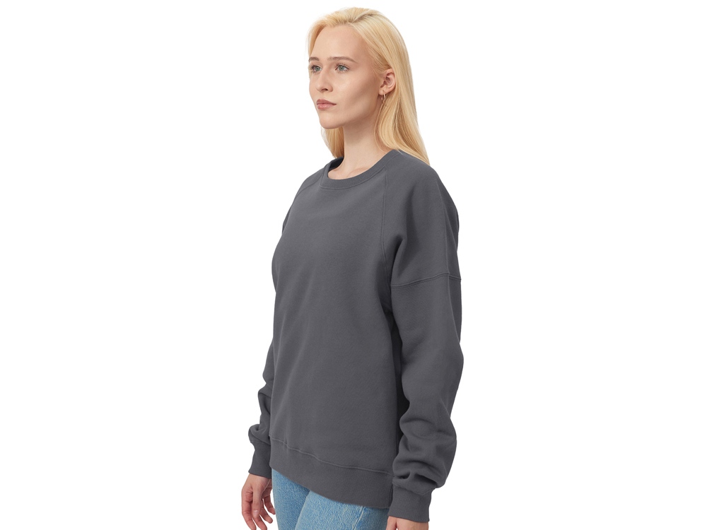 Свитшот оверсайз Paris, унисекс, темно-серый-5