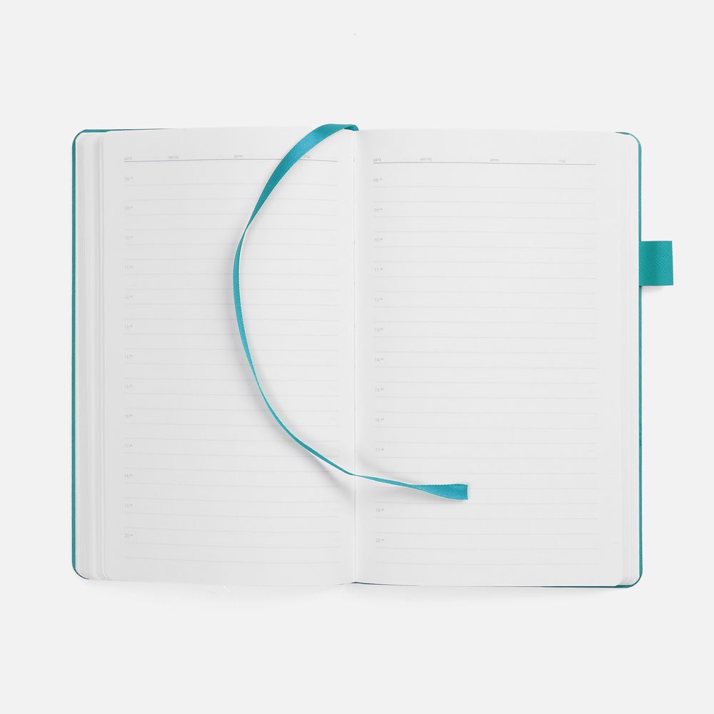 Ежедневник White Shall, недатированный, бело-бирюзовый-3