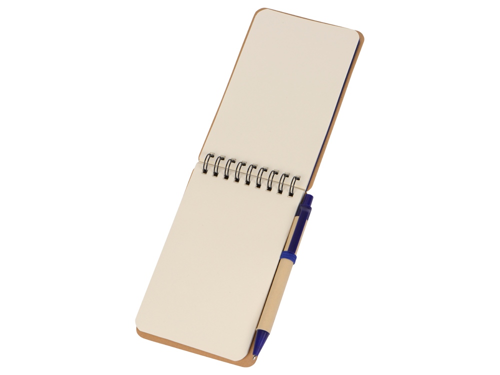 Набор канцелярский с блокнотом и ручкой Masai, 70 л. нелинованных, синий-2