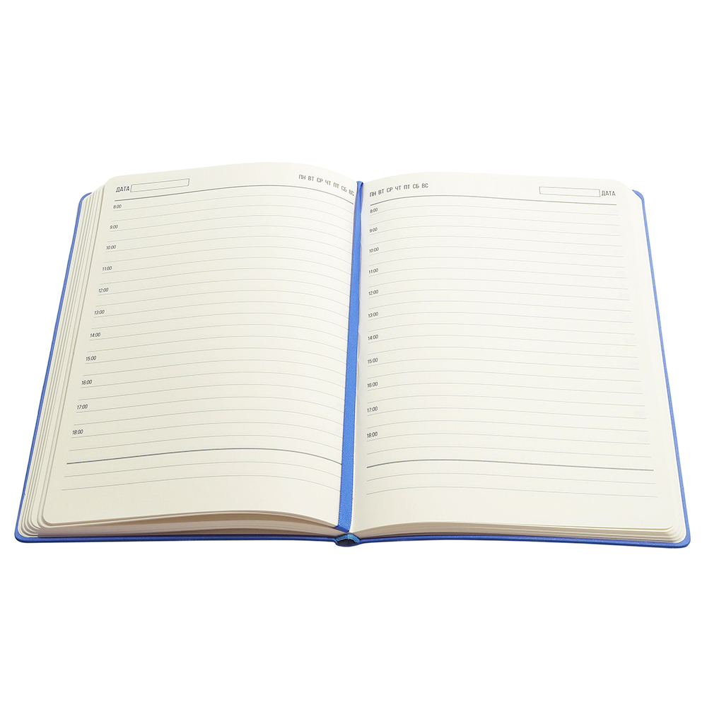 Ежедневник A5 недатированный Franco в мягком переплёте, Синий-3