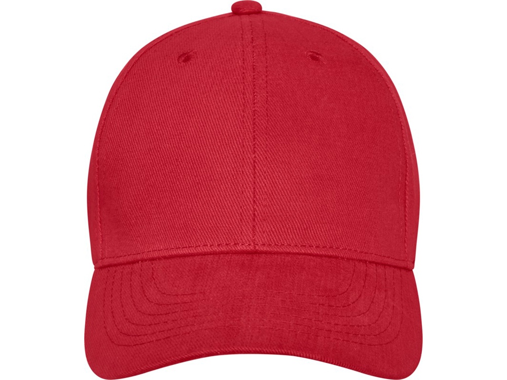 Бейсболка Davis, 6 панелей, красный-1