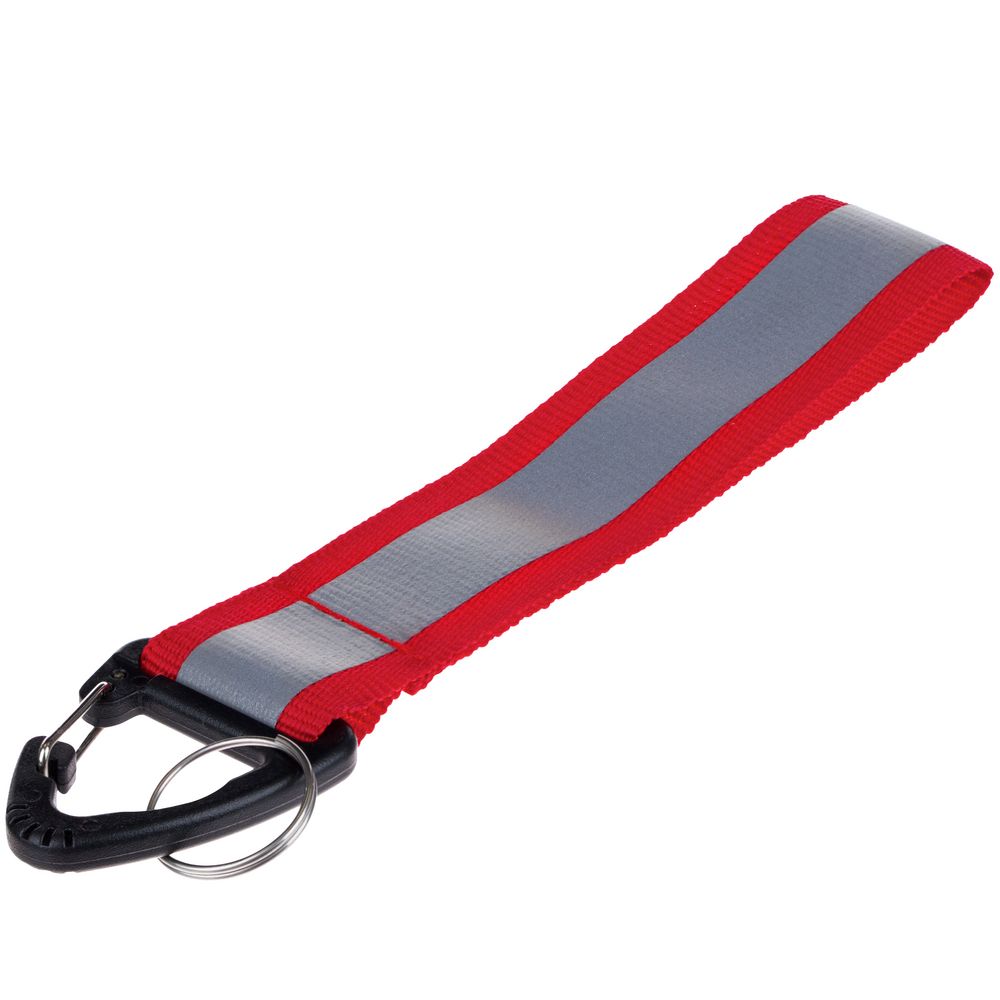 Светоотражающий брелок Flashline, серый с красным-1