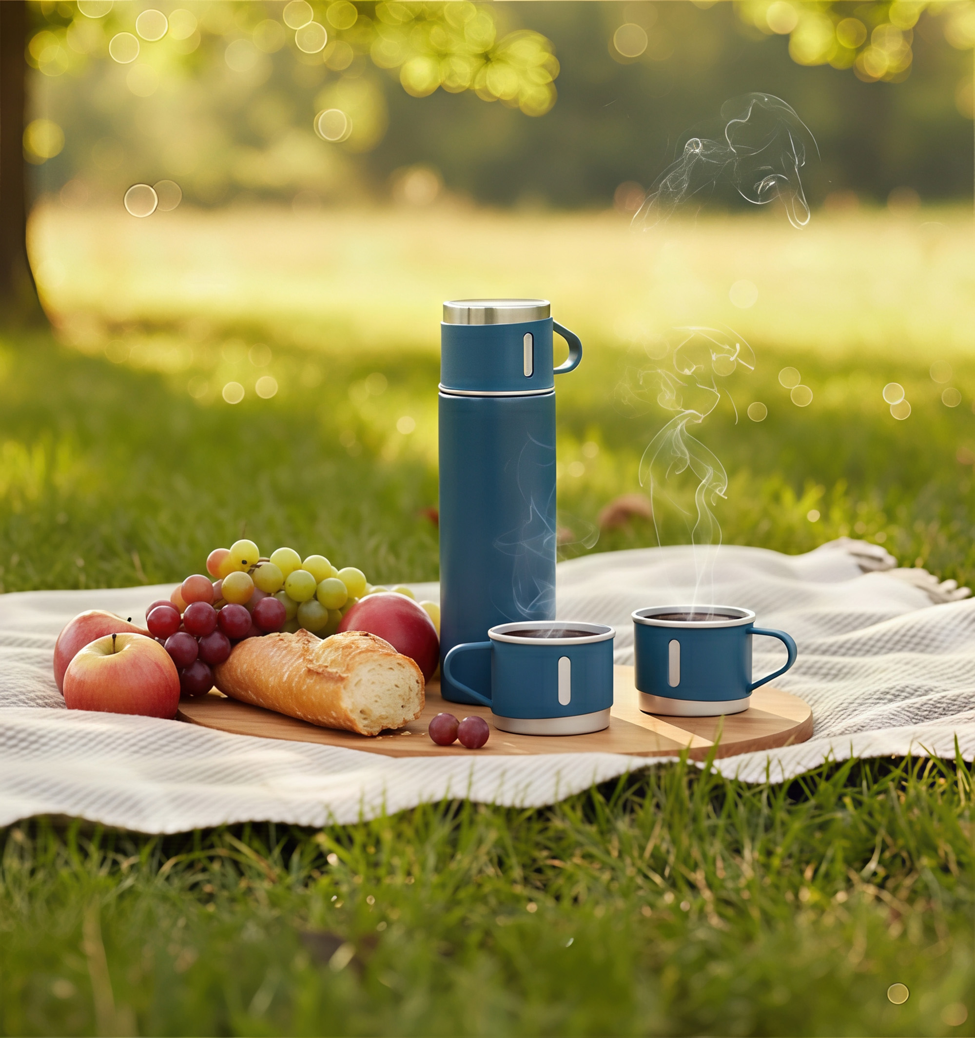 Набор подарочный "Алтай": термос, 3 кружки, пудра-2