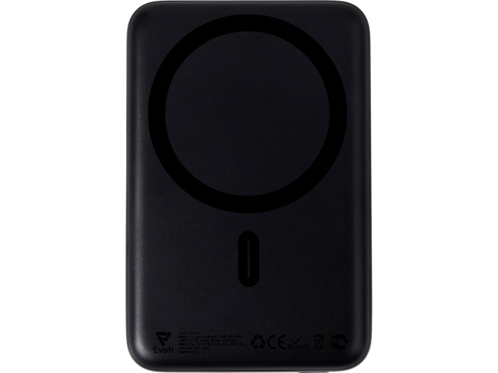 Магнитный внешний беспроводной аккумулятор Polarix, QC/PD, 10000 мАч, черный-3