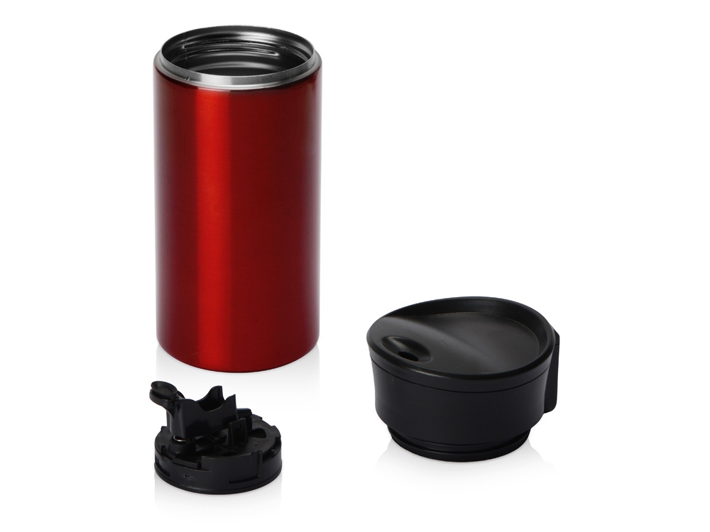 Вакуумная термокружка с кнопкой Upgrade, Waterline, тубус, красный-3