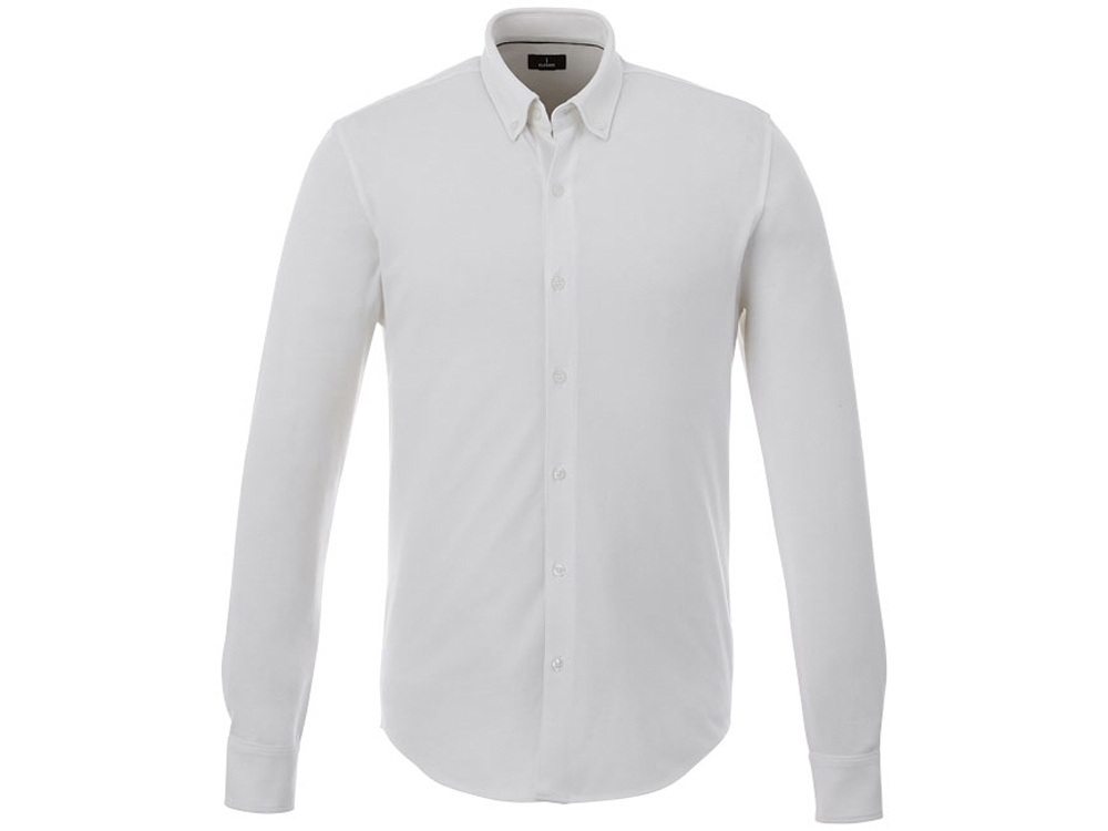 Мужская рубашка Bigelow из пике с длинным рукавом, белый-1