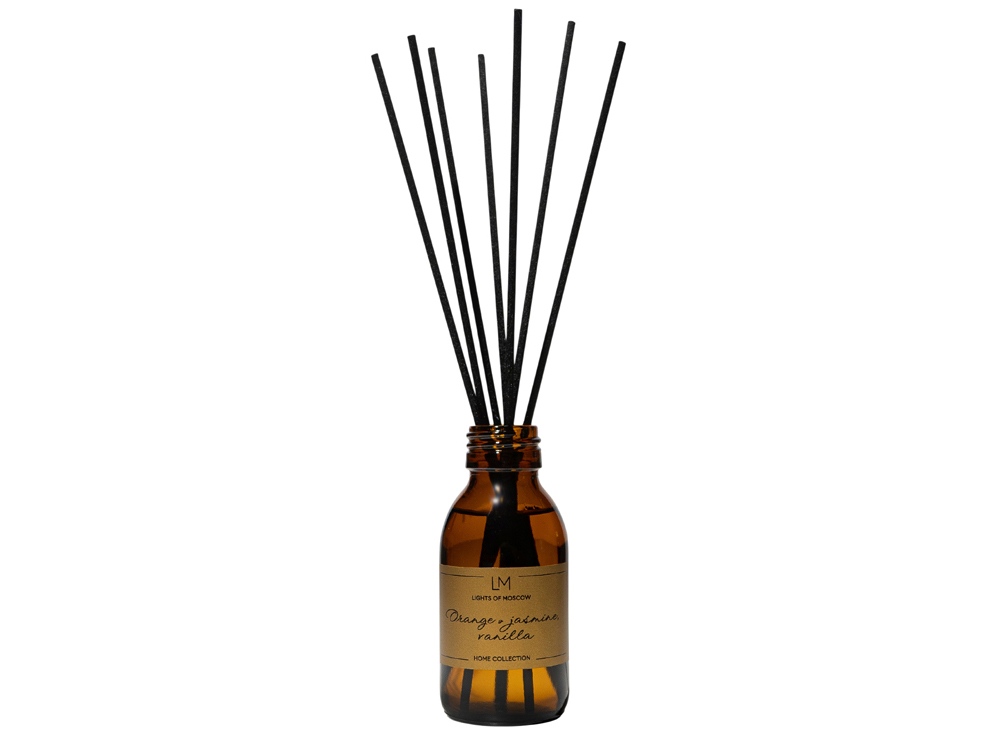 Ароматический диффузор с палочками, апельсин и жасмин, ваниль, 100 мл-0