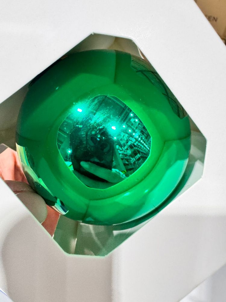 Оформительский шар Finery, 8 см, глянцевый зеленый-2