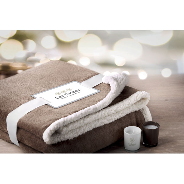 Плед из акрила, хаки-2