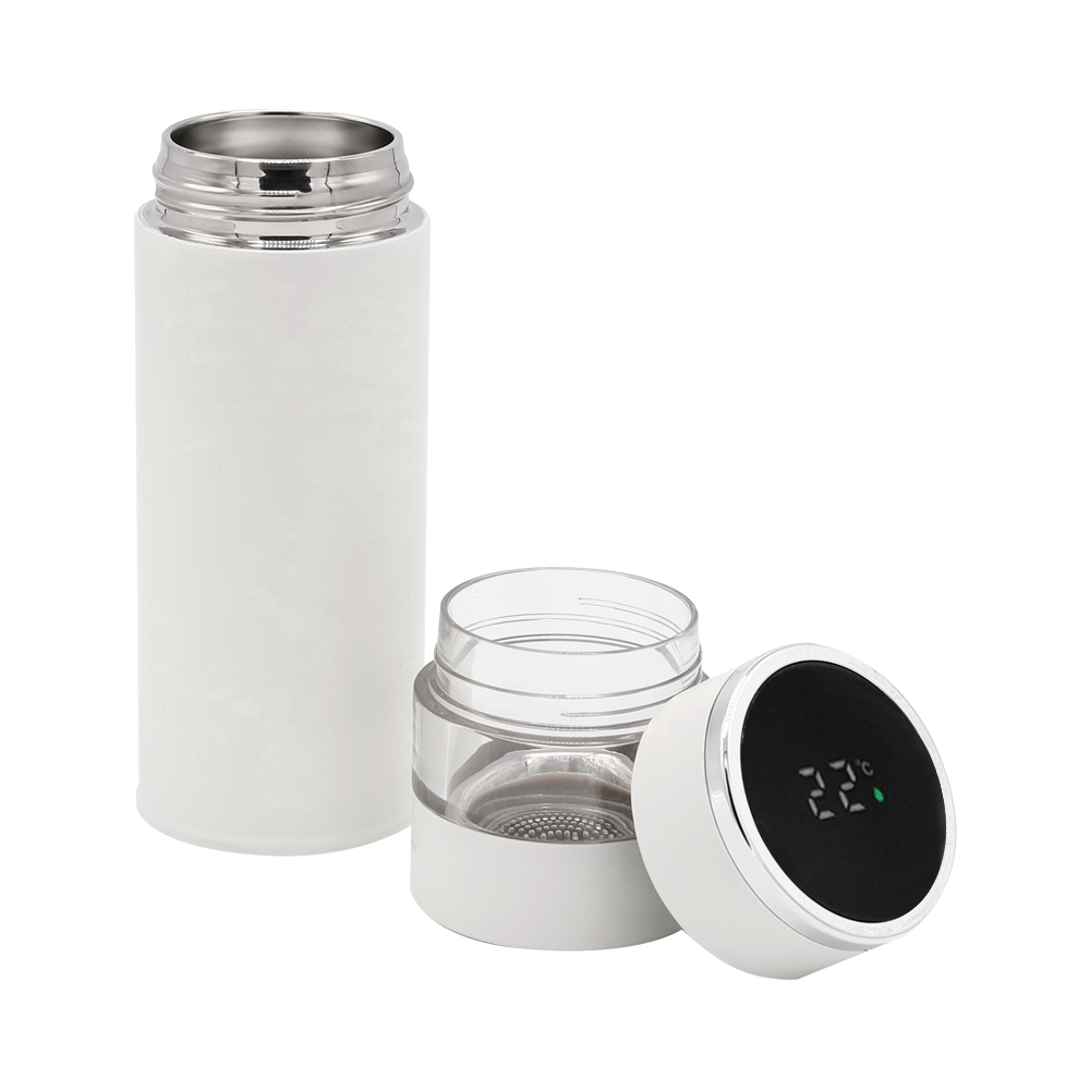 Термос Amber с инфьюзером и дисплеем, Белый-3