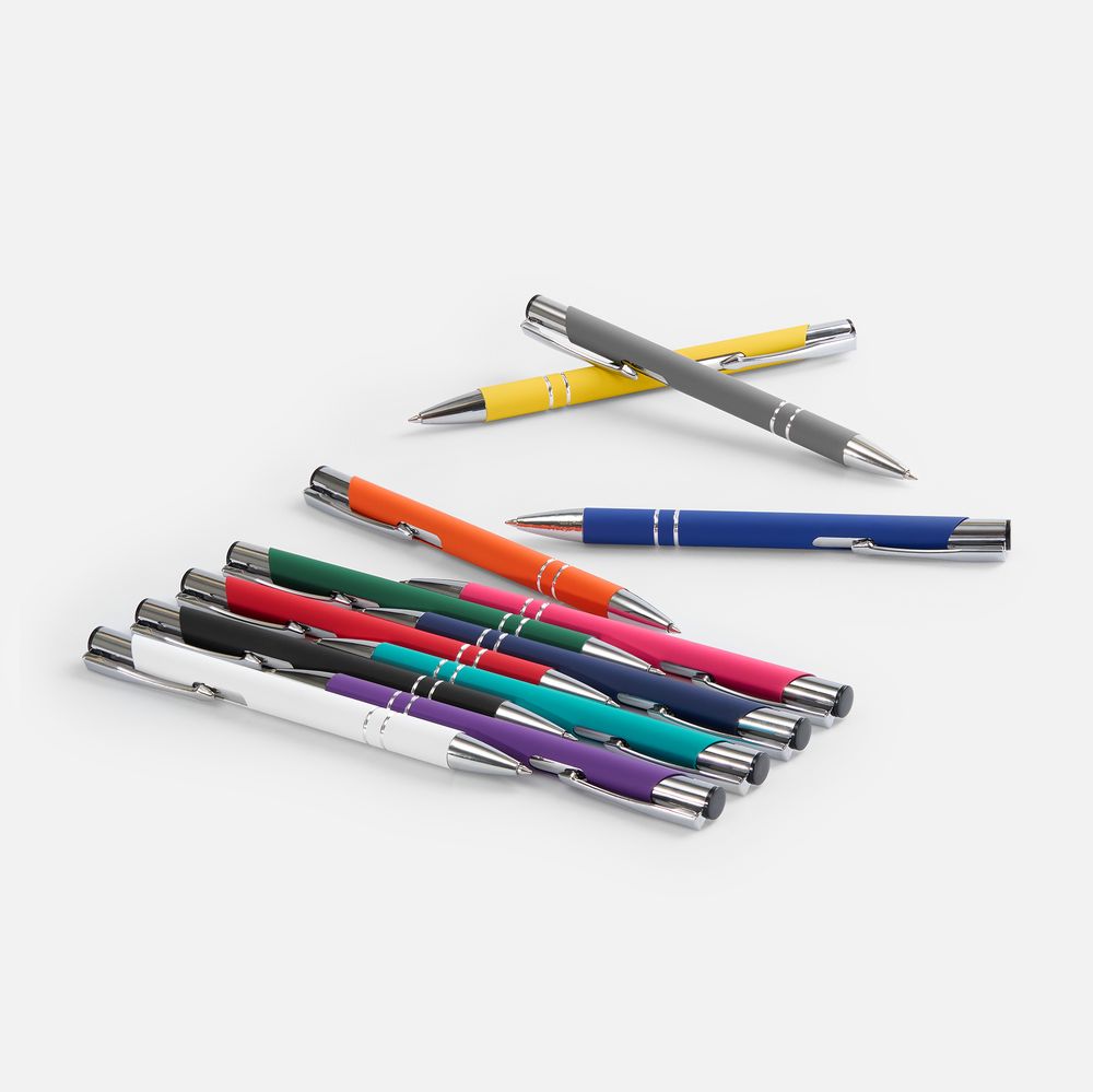 Ручка шариковая Keskus Soft Touch, оранжевая-3