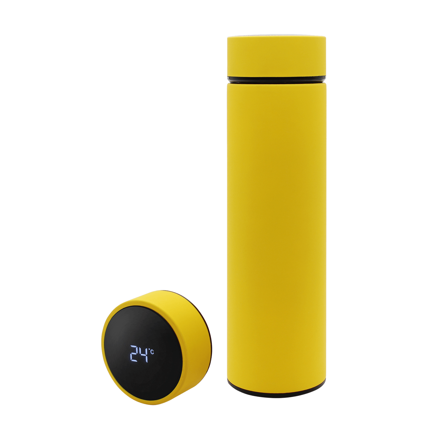 Термос Reactor софт-тач с датчиком температуры (желтый)-1