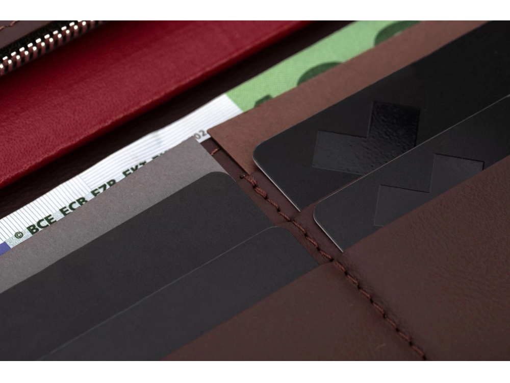 Бумажник Клайд, коричневый-4