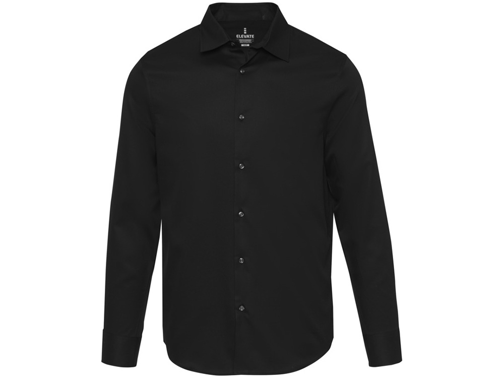 Citrine мужская рубашка из твила - сплошной черный-1