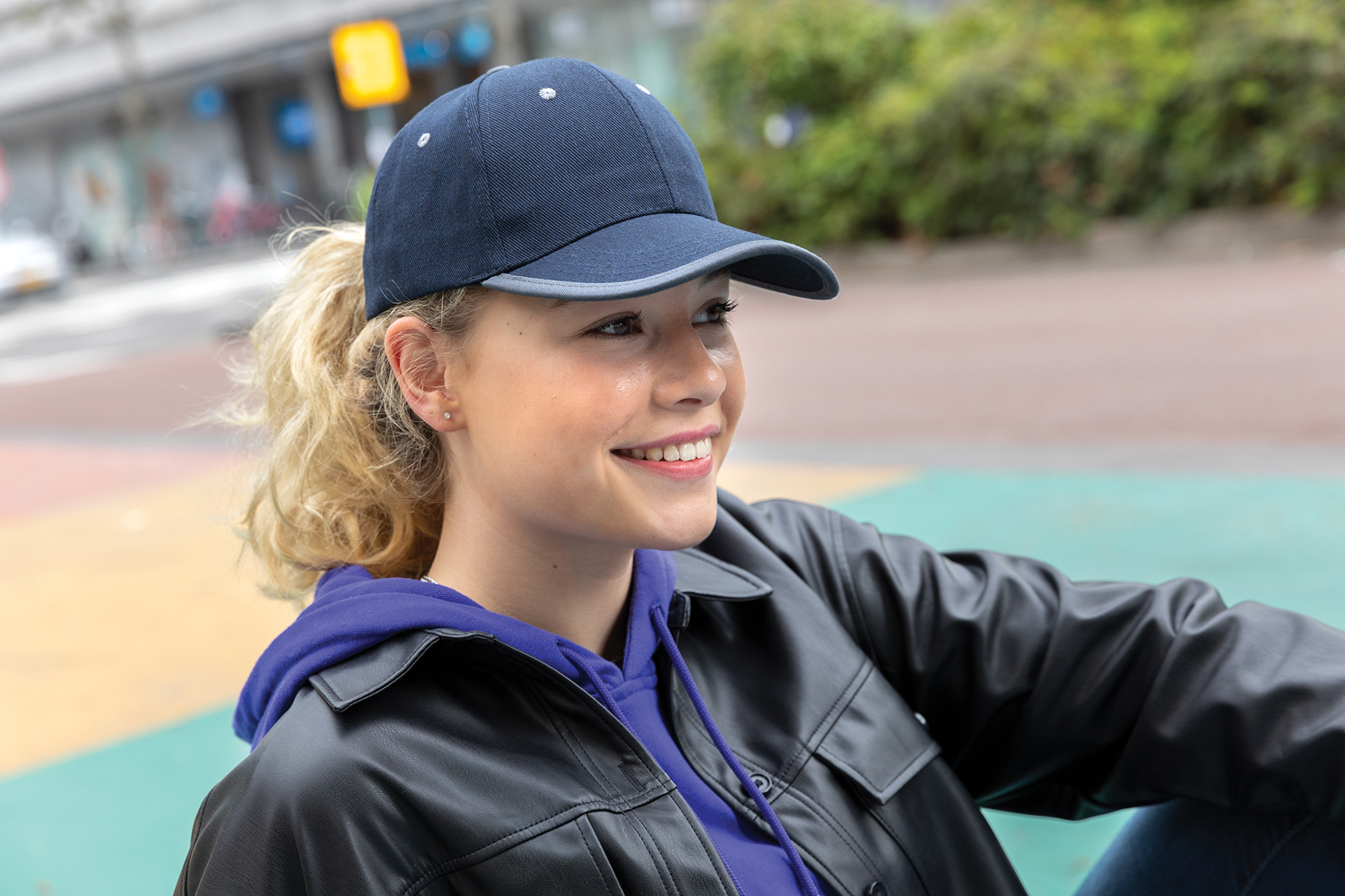 Контрастная бейсболка Impact из переработанного хлопка AWARE™, 6 клиньев, 280 г/м2-5