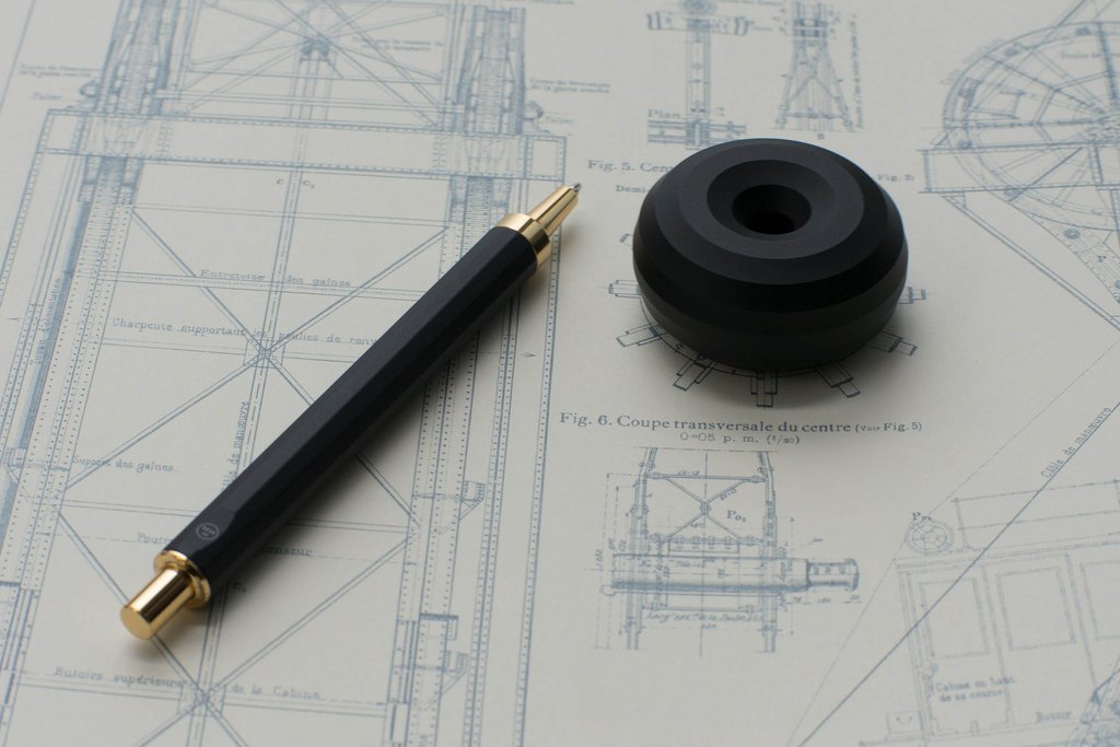 Механический карандаш PENCIL GOLD черный с золотом-4