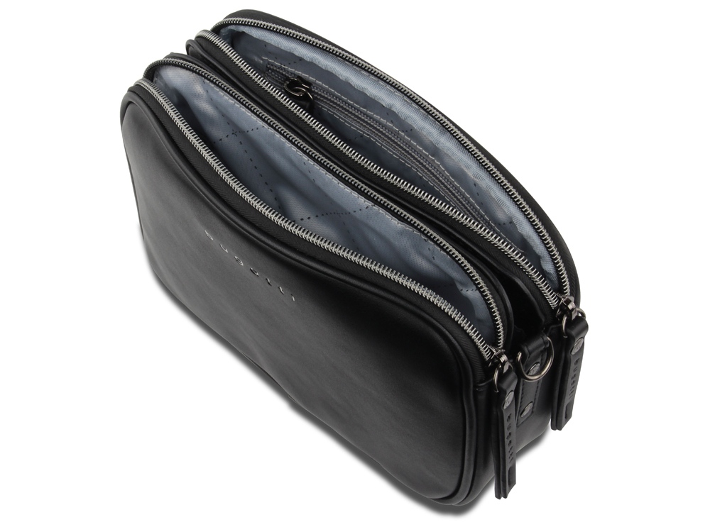 Сумка кросс-боди женская BUGATTI Almata, чёрная, полиуретан, 21,5х6х15 см-3