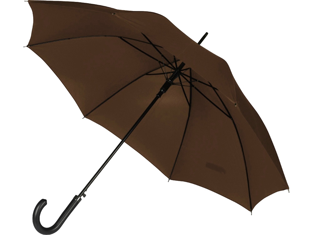 Зонт-трость полуавтомат Алтуна, темно-коричневый-3