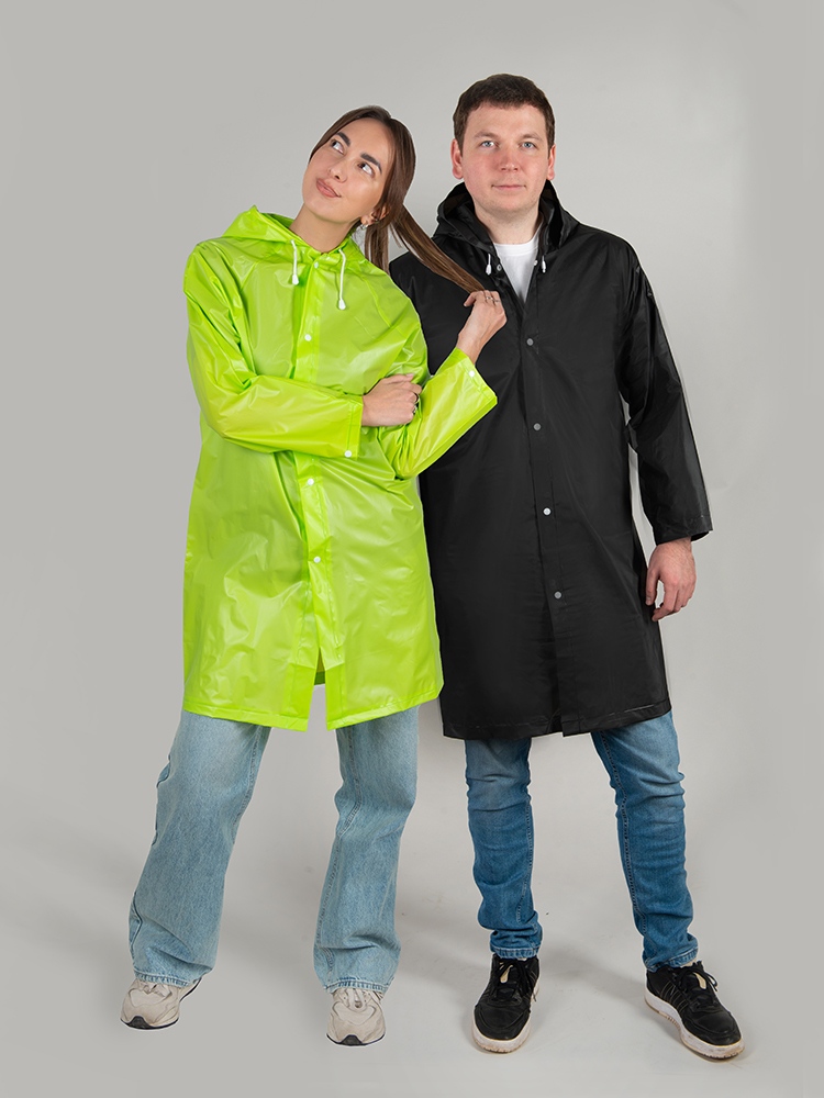 Дождевик Hawaii c чехлом унисекс, черный-8