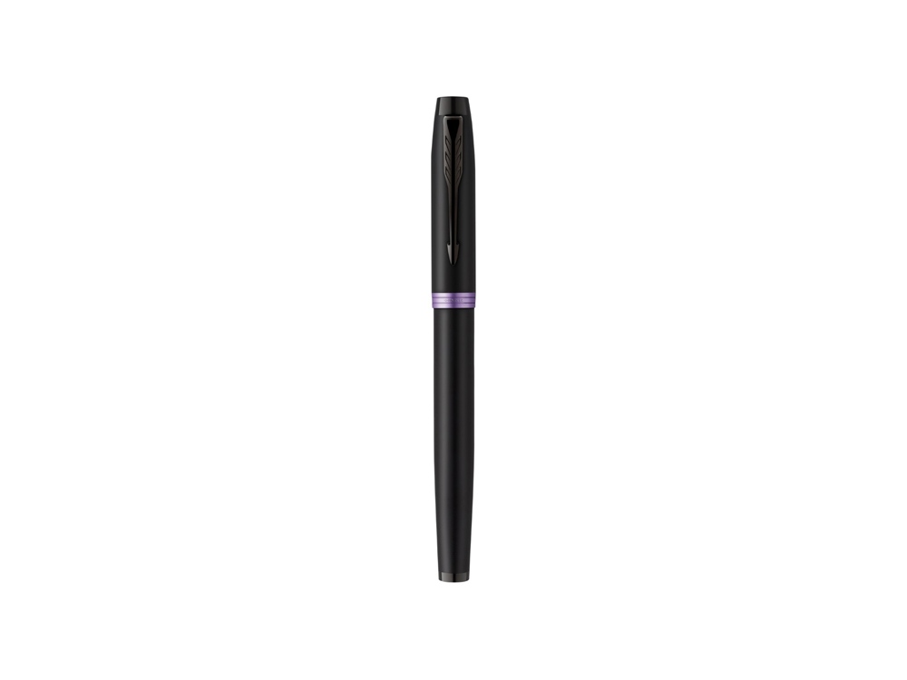 Перьевая ручка Parker IM Vibrant Rings Flame Amethyst Purple, стержень:F, цвет чернил: blue, в подарочной упаковке.-1