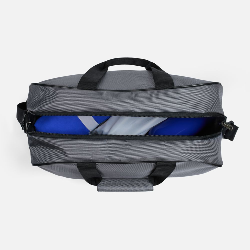 Спортивная сумка Atlantes, светло-серая с черным-4