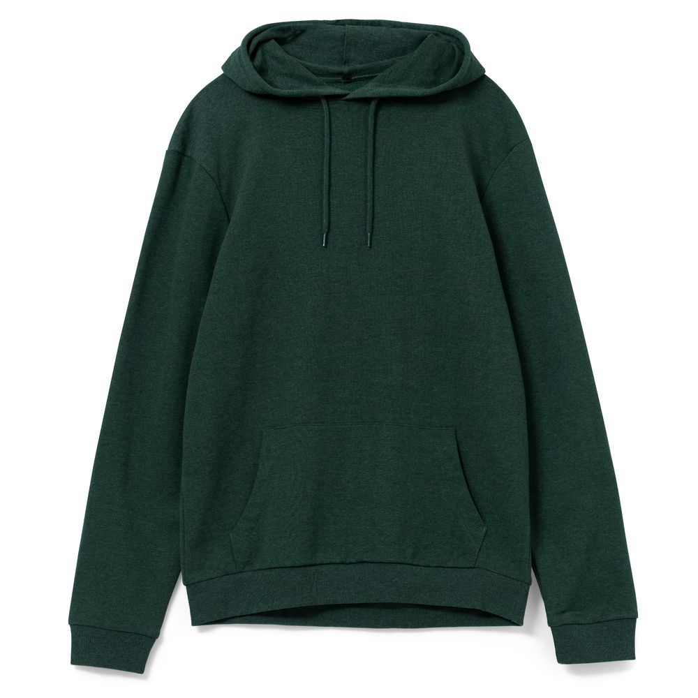Толстовка с капюшоном унисекс Hoodie, темно-зеленый меланж-0