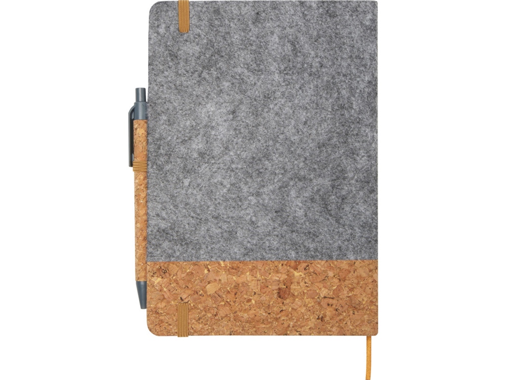 Veronica блокнот формата A5 в твердой обложке - Серый / Натуральный-2