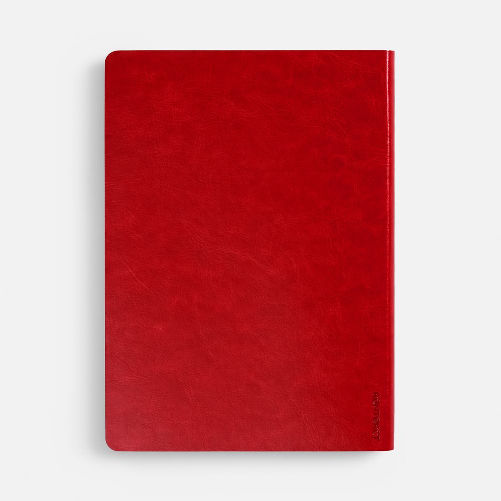 Ежедневник Nebraska Flex, недатированный, красный с серебристым-5